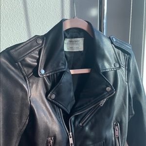 zara pleather jacket